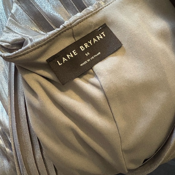 Lane Bryant Shimmering Silver Long Sleeve Dress - Picture 3 of 3